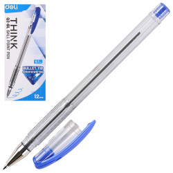 Ручка пишущий узел 0,7 мм, цвет чернил синий Think Deli EQ2-BL
