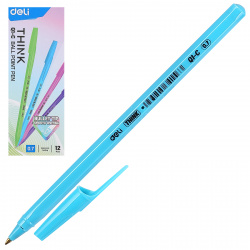 Ручка пишущий узел 0,7 мм, цвет чернил синий, ассорти 4 вида Think Deli EQ1-C