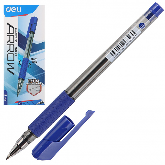 Ручка пишущий узел 0,7 мм, цвет чернил синий Deli EQ01630
