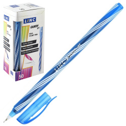 Ручка пишущий узел 0,6 мм, игольчатая, цвет чернил синий, ассорти 4 вида Candy Linc 7008/blue