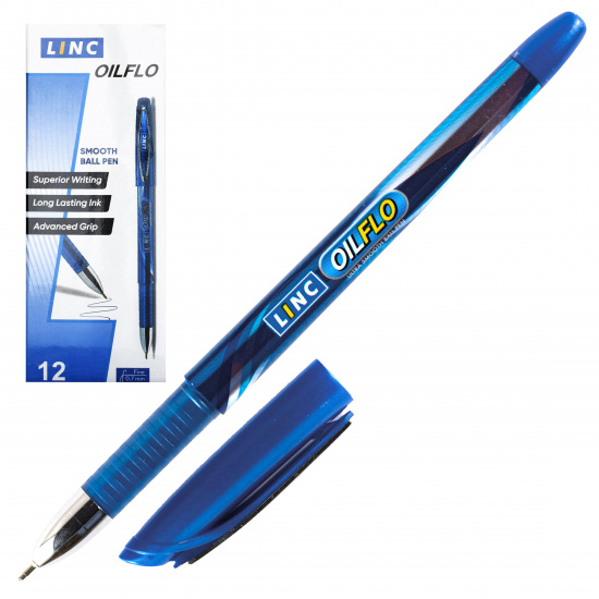 Ручка масляная, пишущий узел 0,7 мм, игольчатая, цвет чернил синий Oil Flo Linc 414BP
