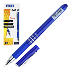 Ручка пишущий узел 0,7мм, игольчатая, цвет чернил синий AXO Linc 2592F/blue