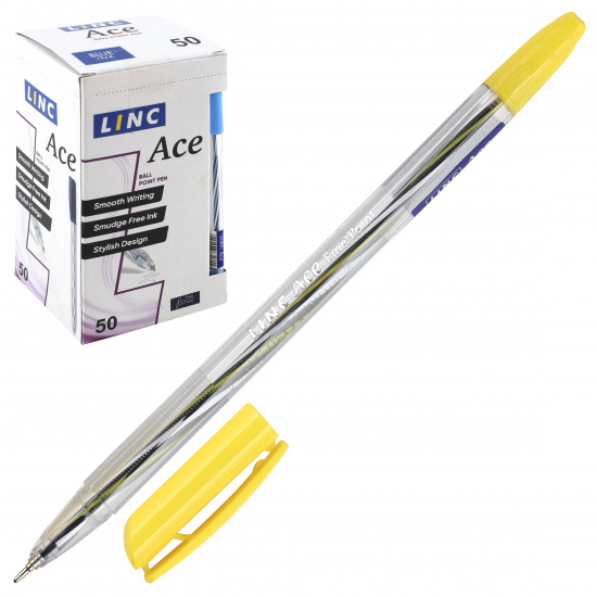 Ручка пишущий узел 0,6 мм, игольчатая, цвет чернил синий, ассорти 4 вида Асе Linc 950/blue