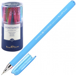 Ручка масляная, пишущий узел 0,38 мм, игольчатая, цвет чернил синий, ассорти 4 вида Special BrunoVisconti 20-0211