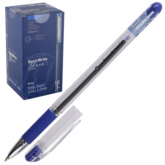 Ручка пишущий узел 0,5 мм, цвет чернил синий BasicWrite BrunoVisconti 20-0317/01