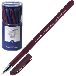 Ручка масляная, пишущий узел 0,5 мм, игольчатая, цвет чернил синий, ассорти 3 вида Original SoftWrite BrunoVisconti 20-0088