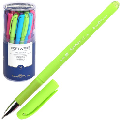Ручка масляная, пишущий узел 0,5 мм, игольчатая, цвет чернил синий, ассорти 4 вида BrunoVisconti 20-0090