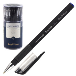 Ручка шар 0,5 антискольз корп резин манжет BrunoVisconti EasyWrite Blue 20-0051 син пл/уп