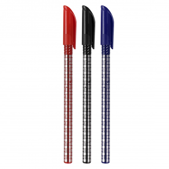 Ручка масляная, пишущий узел 1,0 мм, игольчатая, цвет чернил синий, ассорти 3 вида Focus deVENTE 5073823