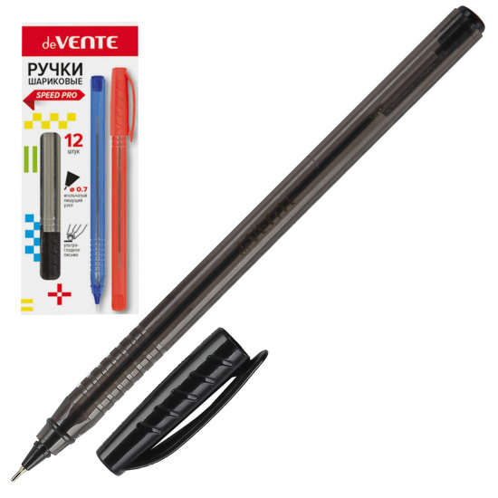 Ручка масляная, пишущий узел 0,7 мм, игольчатая, цвет чернил черный deVENTE 5073835