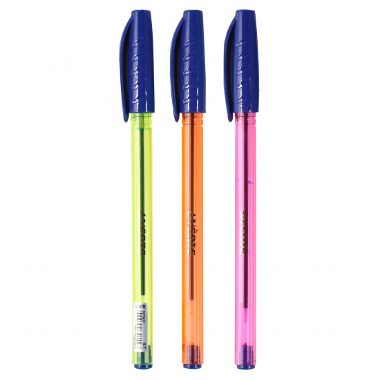 Ручка масляная, пишущий узел 0,7 мм, игольчатая, цвет чернил синий, ассорти 3 вида deVENTE 5073837