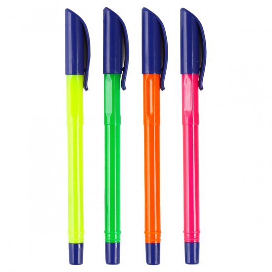 Ручка масляная, пишущий узел 0,7 мм, игольчатая, цвет чернил синий Fluo deVENTE 5073852