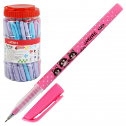 Ручка масляная, пишущий узел 0,7 мм, игольчатая, цвет чернил синий, ассорти 4 вида Dots deVENTE 5073929