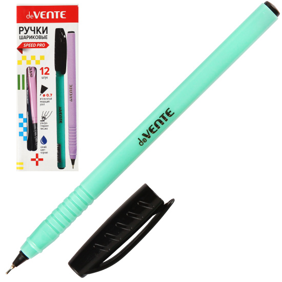 Ручка масляная, пишущий узел 0,7 мм, игольчатая, цвет чернил синий, ассорти 4 вида deVENTE 5073924
