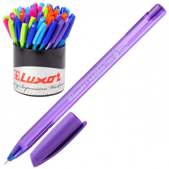 Ручка пишущий узел 0,7 мм, игольчатая, цвет чернил синий, ассорти 6 видов InkGlide 100 Icy Luxor 16700/50 Tub
