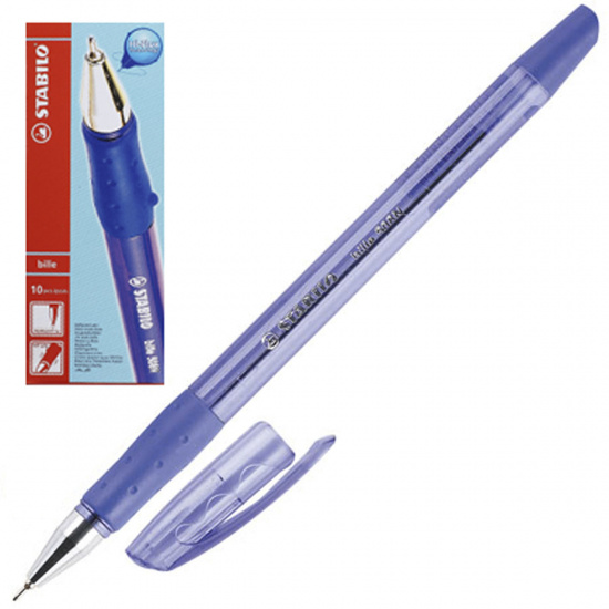 Ручка пишущий узел 0,7 мм, игольчатая, цвет чернил синий bille Stabilo 508/41 NF