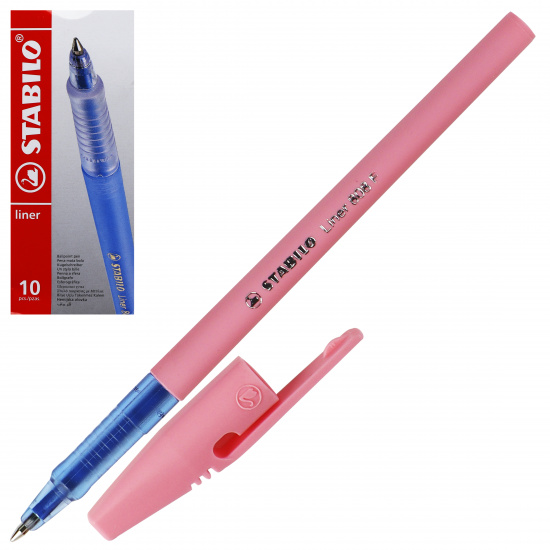 Ручка пишущий узел 0,5 мм, цвет чернил синий liner Stabilo 808FP1041-4