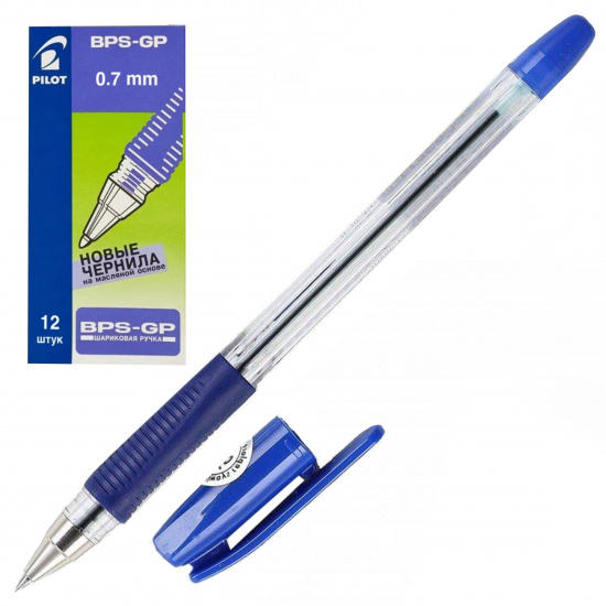 Ручка масляная, пишущий узел 0,7 мм, цвет чернил синий Pilot BPS-GP-F L