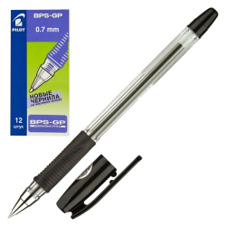 Ручка масляная, пишущий узел 0,7 мм, цвет чернил черный Pilot BPS-GP-F B