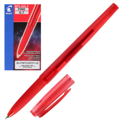 Ручка масляная, пишущий узел 0,7 мм, цвет чернил красный Pilot BPS-GG-F R