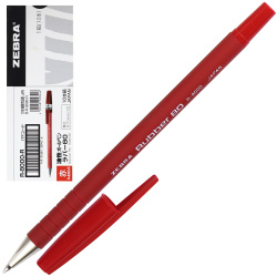 Ручка шар 0,7 антискольз корп Zebra Rubber 305 207040 829334 красн к/к