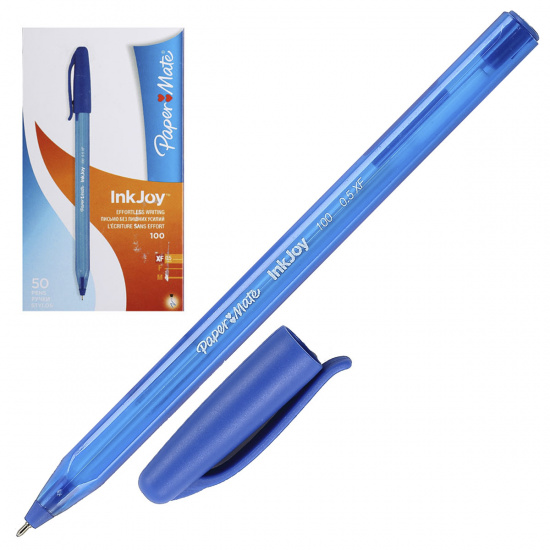 Ручка шар 0,5 игольч трехгран тонир корп InkJoy 100 Cap однораз S0960900/270057 син к/к