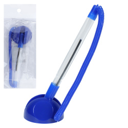 Ручка, на липучке, 0,7 мм, цвет корпуса прозрачный, цвет чернил синий, Attomex, 5072500