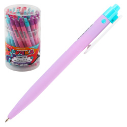Ручка автоматическая, пишущий узел 0,7 мм, цвет чернил синий, ассорти 3 вида Пастель Феникс 61389