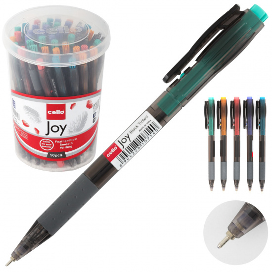 Ручка автоматическая, пишущий узел 0,7мм, игольчатая, цвет чернил синий Joy Tinted Cello 399636