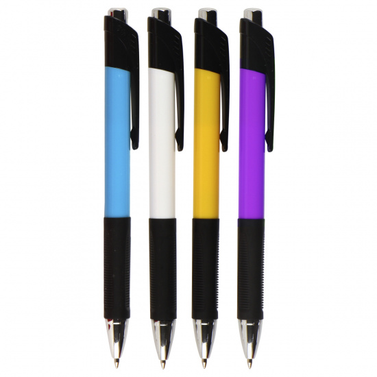 Ручка автоматическая, пишущий узел 0,7 мм, цвет чернил синий, ассорти 4 вида Deli S303