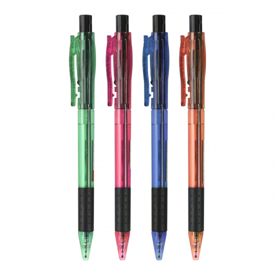 Ручка автоматическая пишущий узел 0,7 мм, игольчатая, цвет чернил синий, ассорти 3 вида Neon Tinted Cello 352