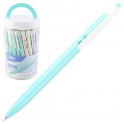 Ручка автоматическая, пишущий узел 0,7 мм, игольчатая, одноразовая, цвет чернил синий, ассорти 4 вида X-tream Deli EQ03336-1