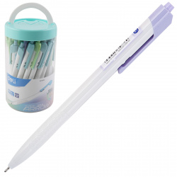 Ручка автоматическая, пишущий узел 0,7 мм, одноразовая, цвет чернил синий, ассорти 4 вида Arrow Deli EQ03236-1