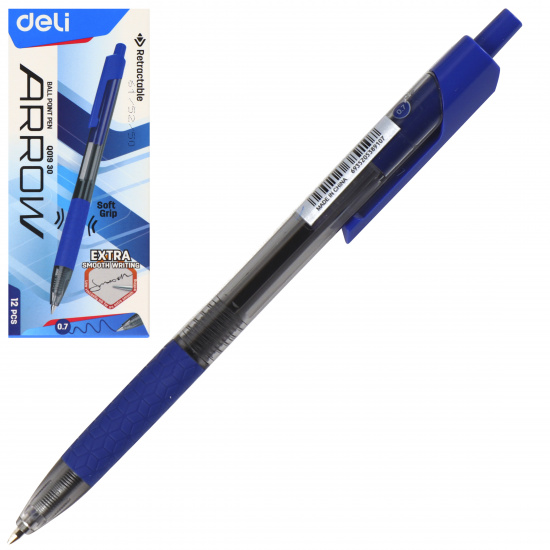 Ручка автоматическая, пишущий узел 0,7 мм, цвет чернил синий Deli EQ01930