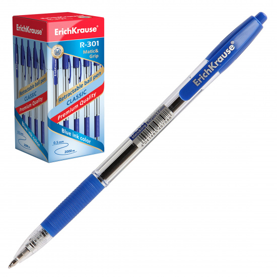 Ручка автоматическая, пишущий узел 1,0 мм, цвет чернил синий Erich Krause 46758