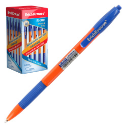 Ручка автоматическая, пишущий узел 0,7 мм, цвет чернил синий R-301 Orange Matic&Grip Erich Krause 46762
