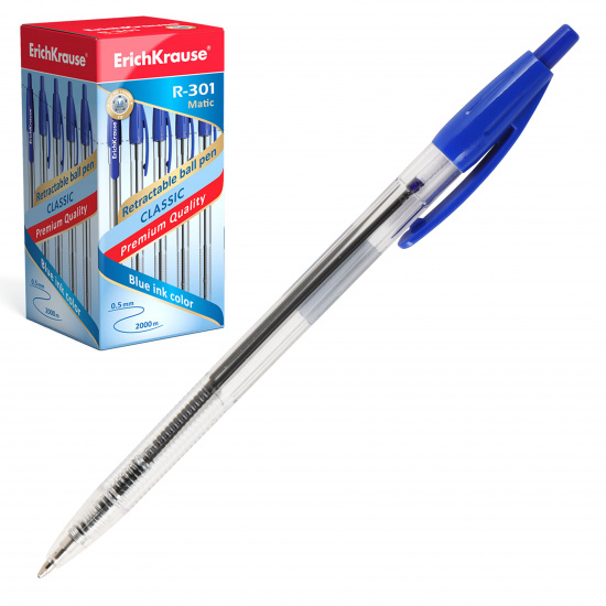 Ручка автоматическая, пишущий узел 1,0 мм, цвет чернил синий Classic Matic Erich Krause 38509