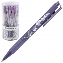 Ручка авт шар 0,7 цветной корп резин манжет ColorTouch Lavender Matic&Grip Erich Krause 56693 син пл/уп