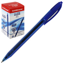 Ручка автоматическая, пишущий узел 1,0 мм, игольчатая, одноразовая, цвет чернил синий Erich Krause 47602