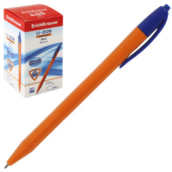 Ручка автоматическая, пишущий узел 1,0 мм, игольчатая, одноразовая, цвет чернил синий Erich Krause 47587