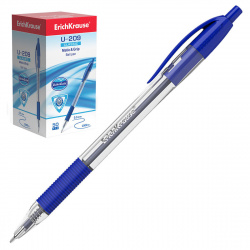 Ручка автоматическая, пишущий узел 1,0 мм, игольчатая, одноразовая, цвет чернил синий Erich Krause 47578
