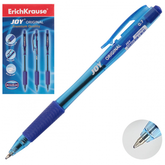 Ручка автоматическая, пишущий узел 0,7мм, цвет чернил синий JOY JOY Original Erich Krause 43346