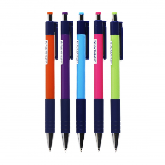Ручка автоматическая, пишущий узел 0,7 мм, цвет чернил синий, ассорти 5 видов Erich Krause 31067