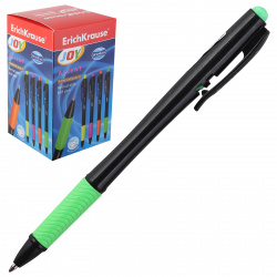 Ручка автоматическая, пишущий узел 0,7 мм, одноразовая, цвет чернил синий, ассорти 4 вида JOY Accent Erich Krause 58407