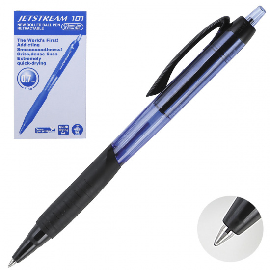 Ручка автоматическая, пишущий узел 0,7мм, цвет чернил синий Uni Jetstream Uni SXN-101-07