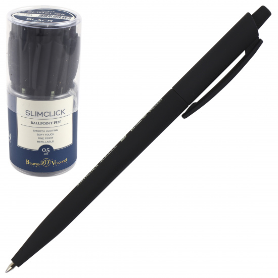 Ручка автоматическая, пишущий узел 0,5 мм, цвет чернил синий Black BrunoVisconti 20-0073
