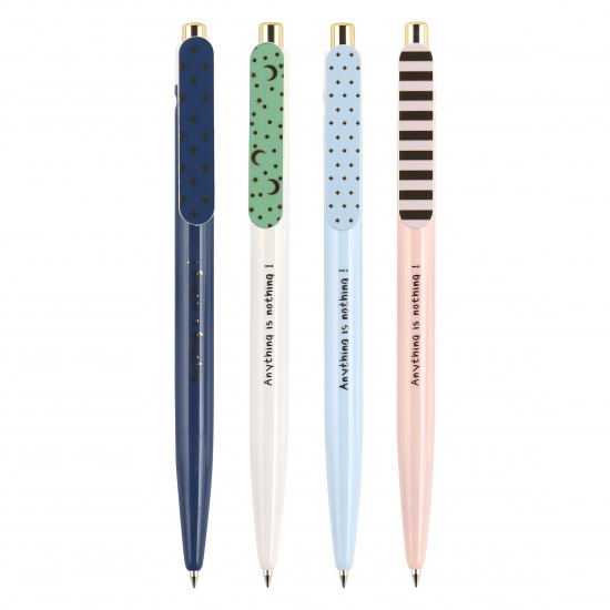 Ручка автоматическая, масляная, пишущий узел 0,5 мм, цвет чернил синий, ассорти 4 вида Simple Me M&G 1545291