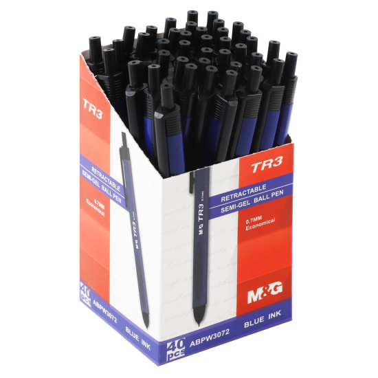 Ручка автоматическая, масляная, пишущий узел 0,7 мм, цвет чернил синий M&G 1545288