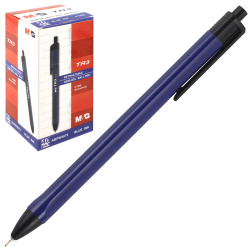 Ручка автоматическая, масляная, пишущий узел 0,7 мм, цвет чернил синий M&G 1545288