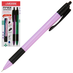 Ручка автоматическая, масляная, пишущий узел 0,7 мм, игольчатая, цвет чернил синий, ассорти 4 вида deVENTE 5070327